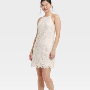 ❌SOLD❌ Mini Scalloped Lace Dress by a new day NWOT